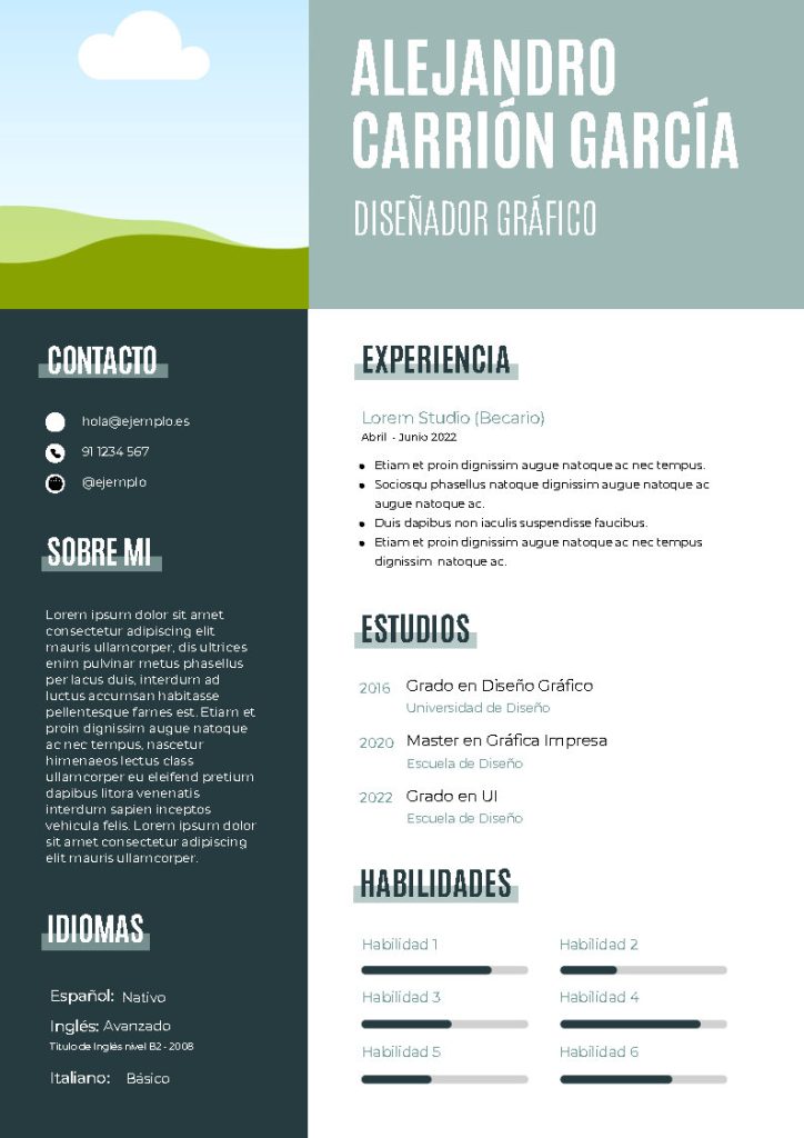 datos academicos en un curriculum vitae